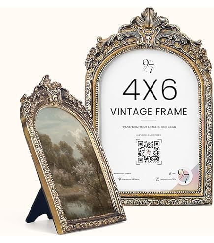Amazon.com - 97 Decor Gold Vintage Frame 4x6 - Antique Picture